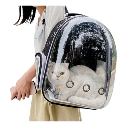 Mochila Transportadora Mascotas Color Gris