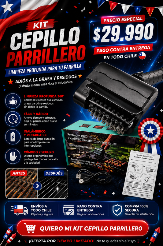 Kit Cepillo Limpia Parrillas